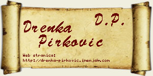 Drenka Pirković vizit kartica